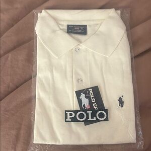 Polo by Ralph Lauren Men's Polo Shirt in Light Cream